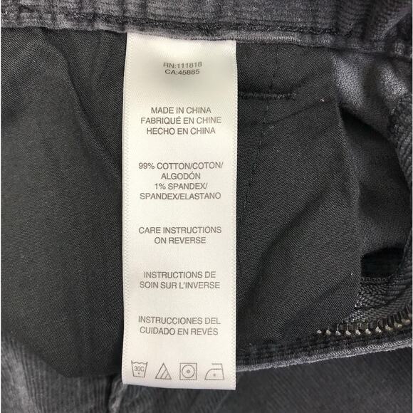 MICHAEL KORS Corduroy Pants Men 36x32 Gray Classic Everyday Academia Comfort - Picture 10 of 10